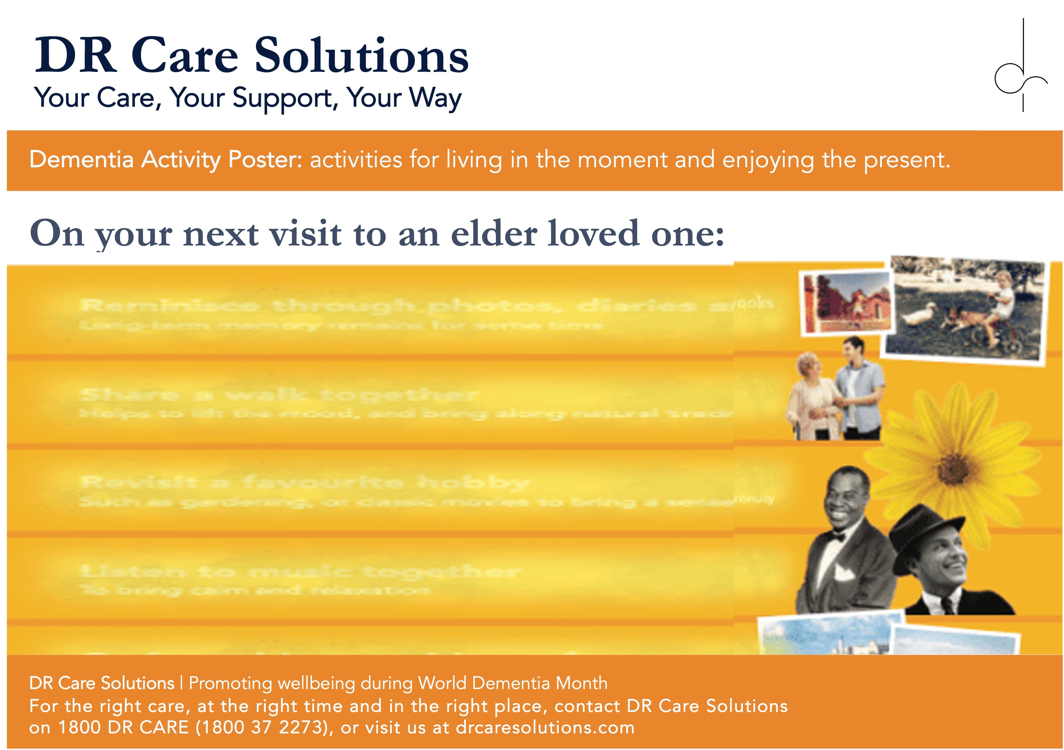 Dementia Activity Poster - Free Aged Care & Disability Care Resource